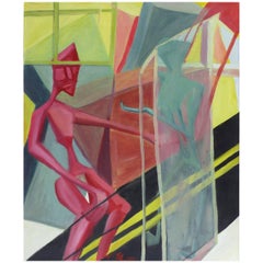 Over-Scale Cubist Abstract Oil Painting