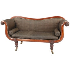 Antique Rare George IV Period Mahogany Miniature Sofa