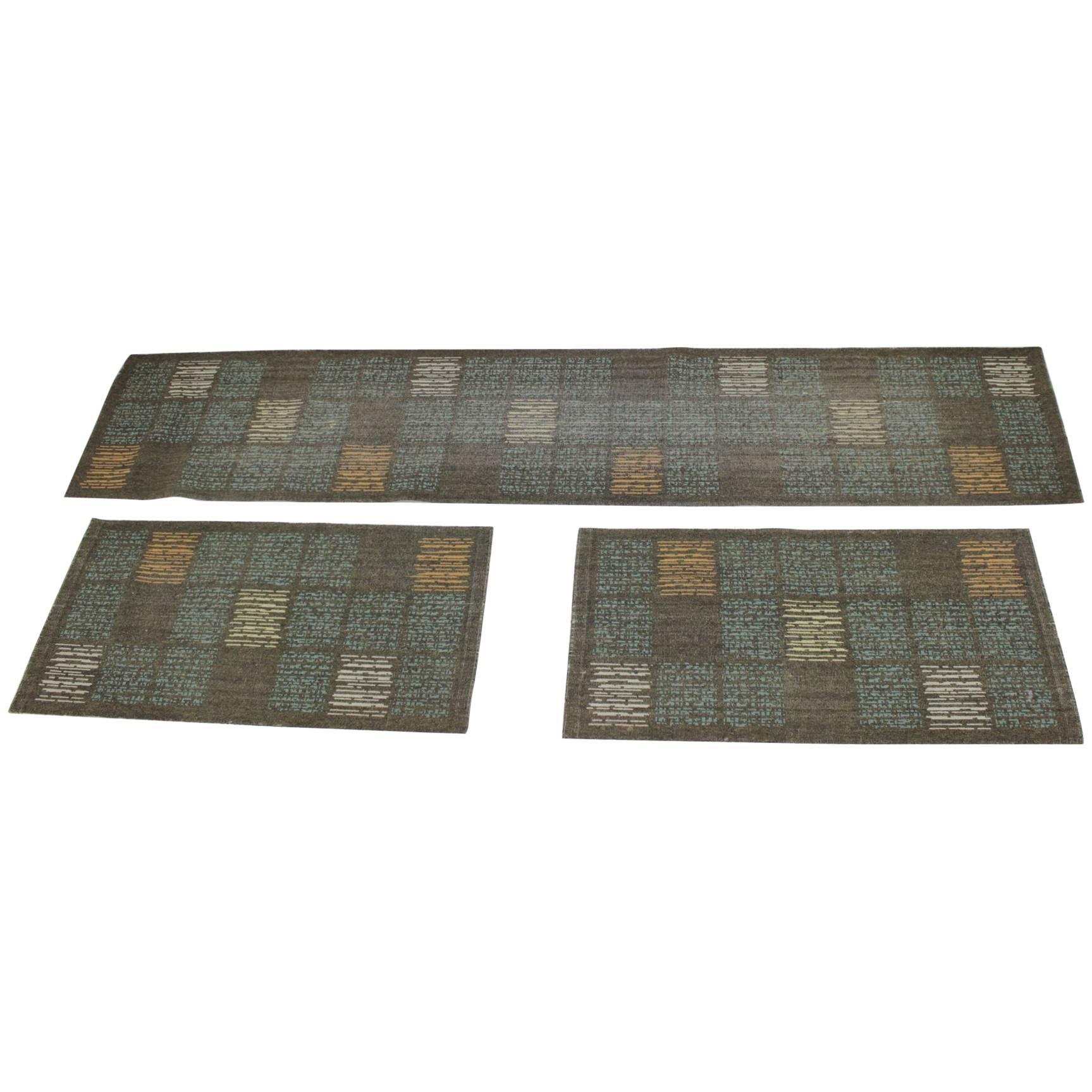 Set of Three Design Carpets / Rugs For Sale
