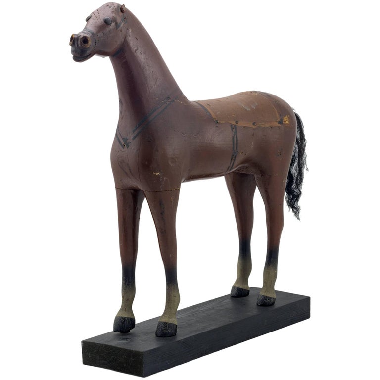 Primitive Horse Carving For Sale