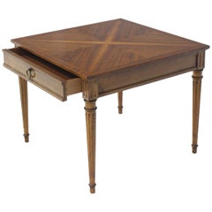 Baker Square Satinwood Side Lamp Table