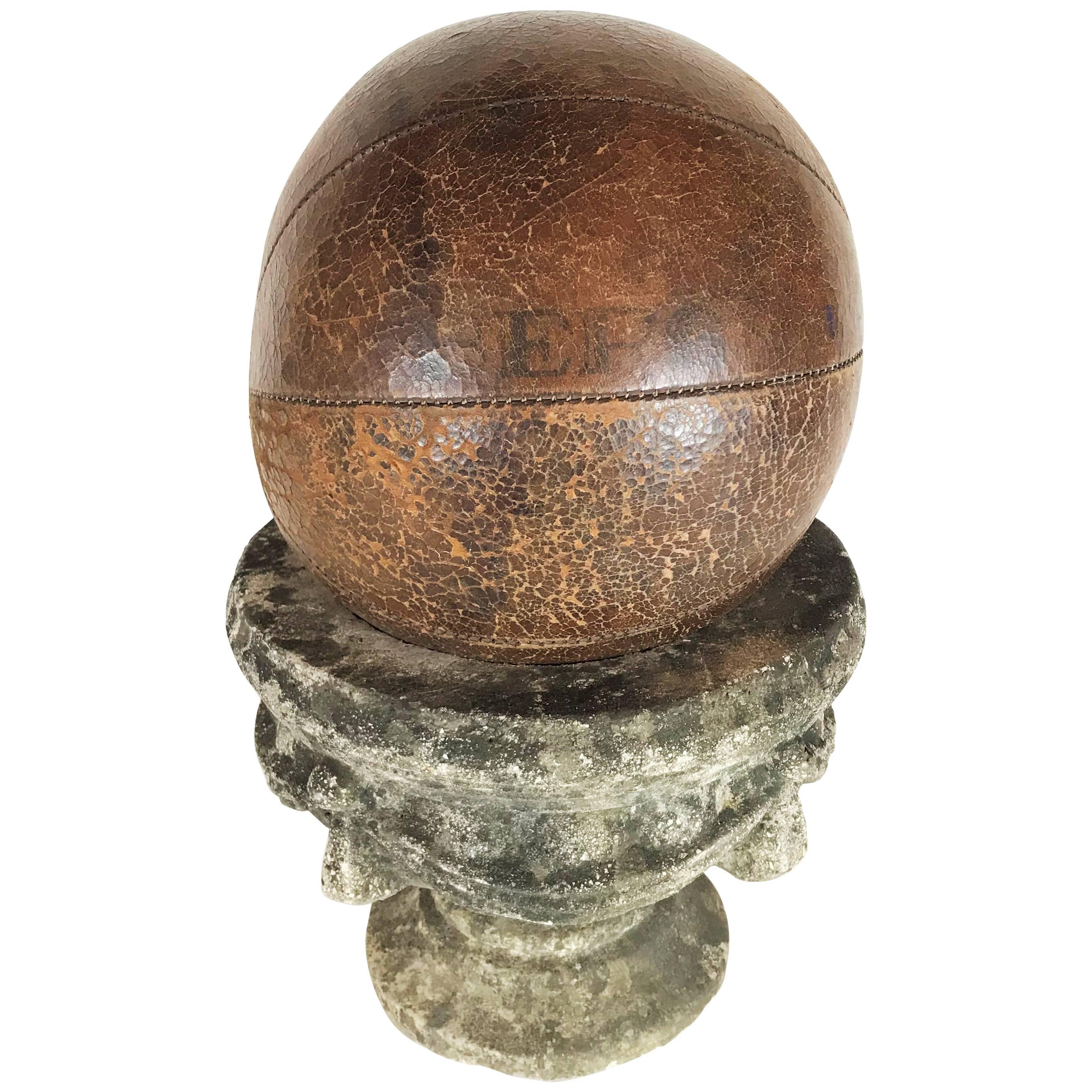 Berg Vintage Leather Medicine Ball, 1920s Germany