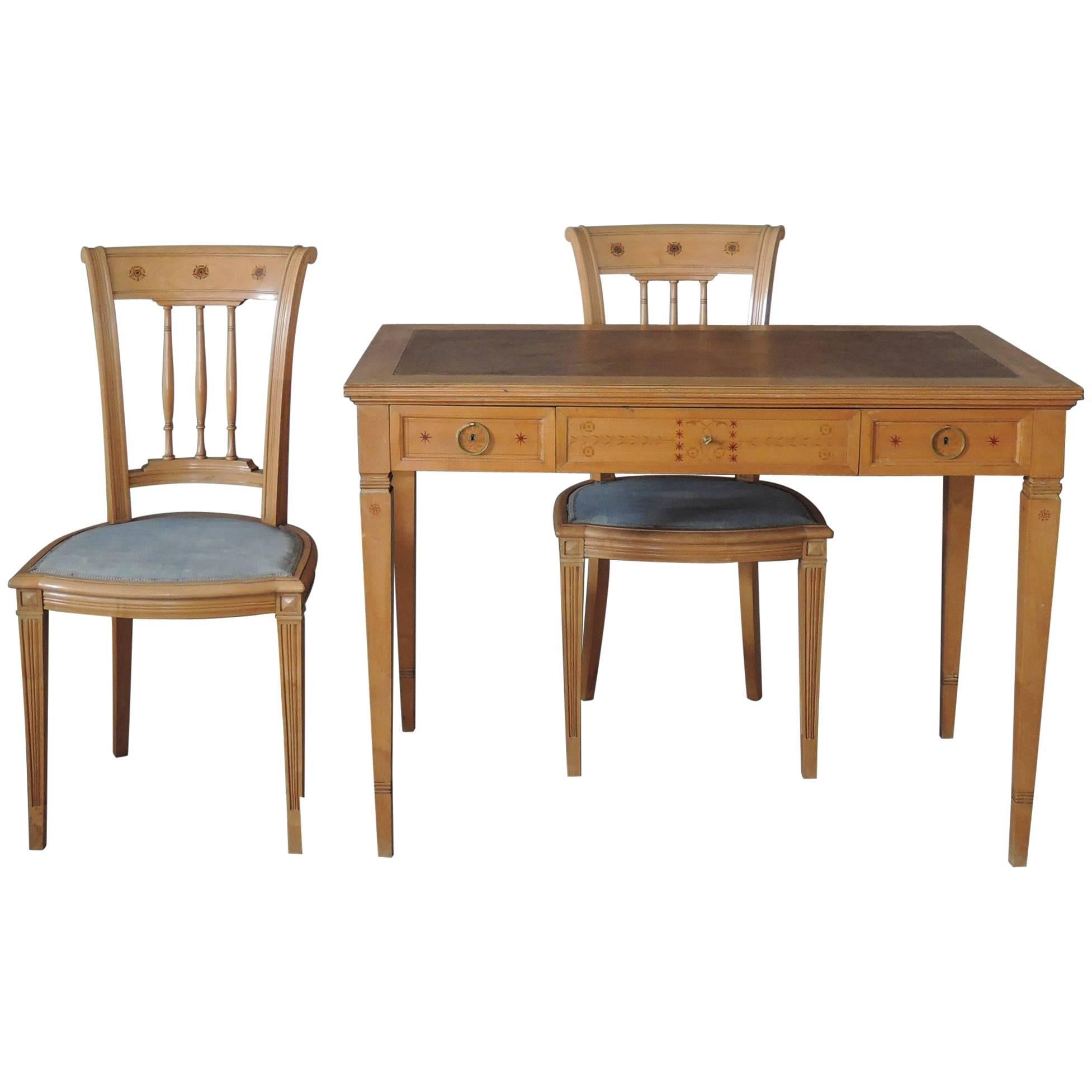 Henredon "Scene Two" Desk and Chair For Sale at 1stDibs