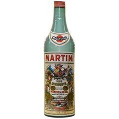 1970s Large Spanish Inflatable Martini & Rossi Promotion Plastic Bottle