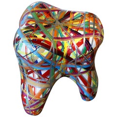 Mauro Oliveira Decorated Tooth Stool