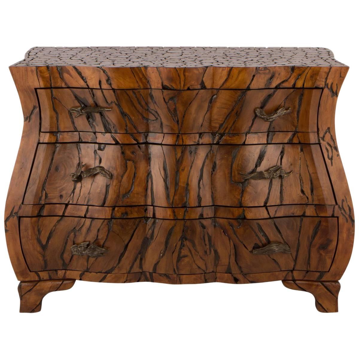 Spectacular Burl Wood Chest by Maitland Smith