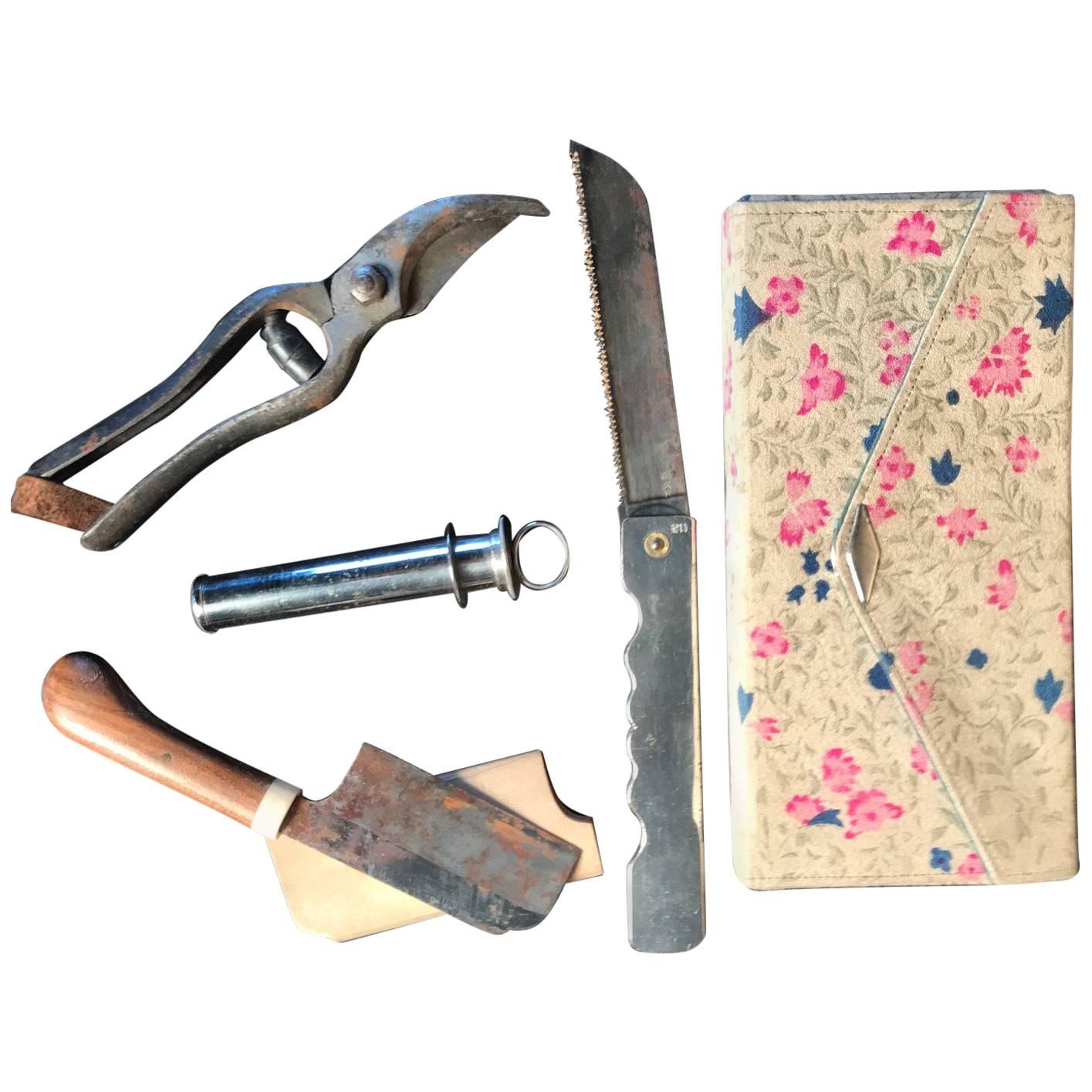 Japanese Antique Tool Kit Of Four Professional Bonsai Pruning Tools At 1stdibs