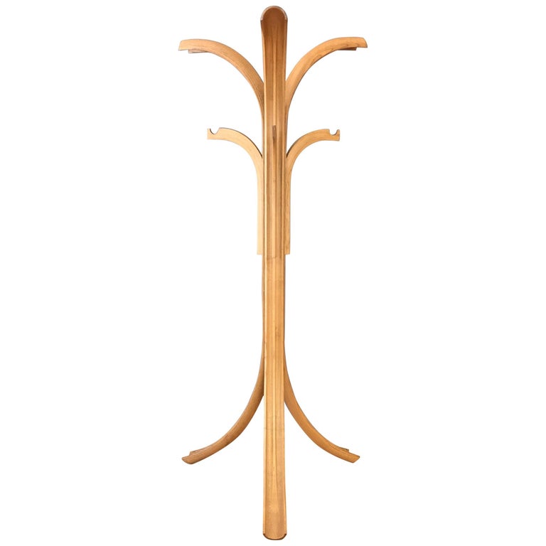 Vintage Sculptural and Organic Solid Oak Coat Rack at 1stDibs solid
