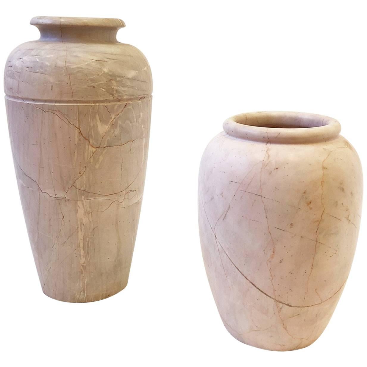 Paire de vases italiens en marbre