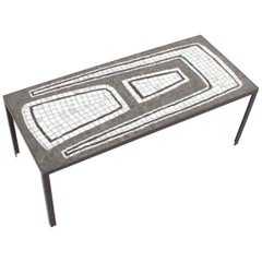Vintage Ceramic Mosaic Tile Coffee Table, 1970s