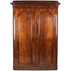 Antique 19th Century Victorian Mahogany Two-Door Wardrobe