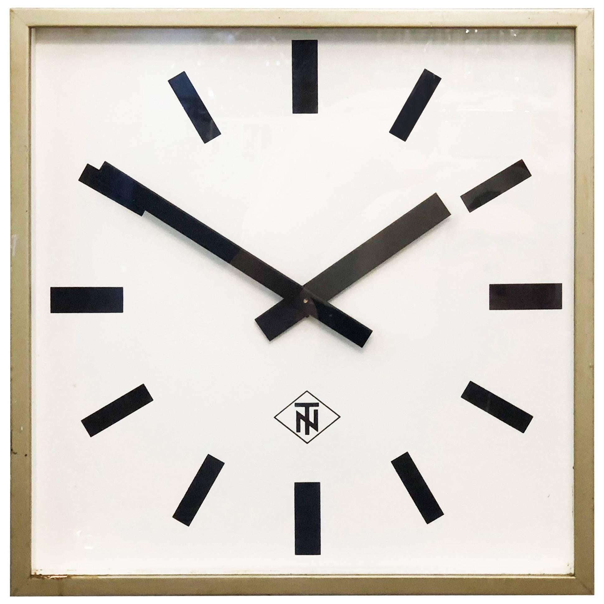 Huge German Telenorma Electric Wall Clock