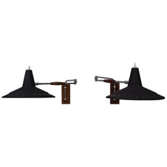 Pair of Swing Arm Wall Lamps by Anvia, 1960
