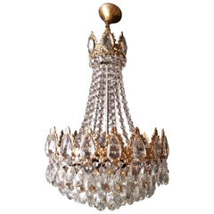 Empire Chandelier Crystal Sac a Pearl Lamp Lustre Art Nouveau
