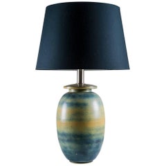 Extra Large Ceramic Swedish Midcentury Table Lamp by Gunnar Nylund