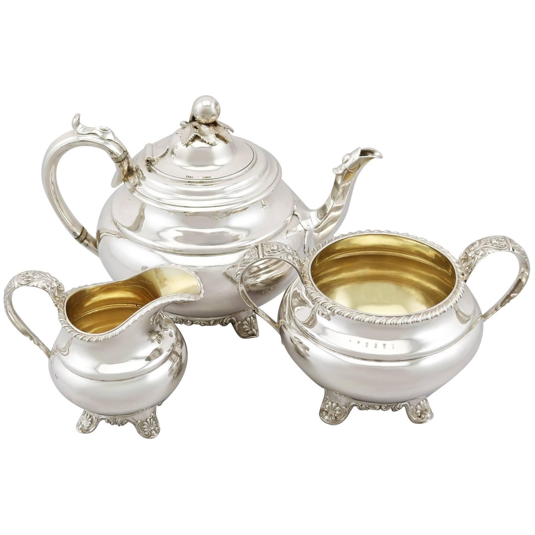 Newcastle Antique Sterling Silver Three-Piece Tea Service