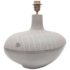 Dalo, Ceramic Lamp Base Glazed in Grey