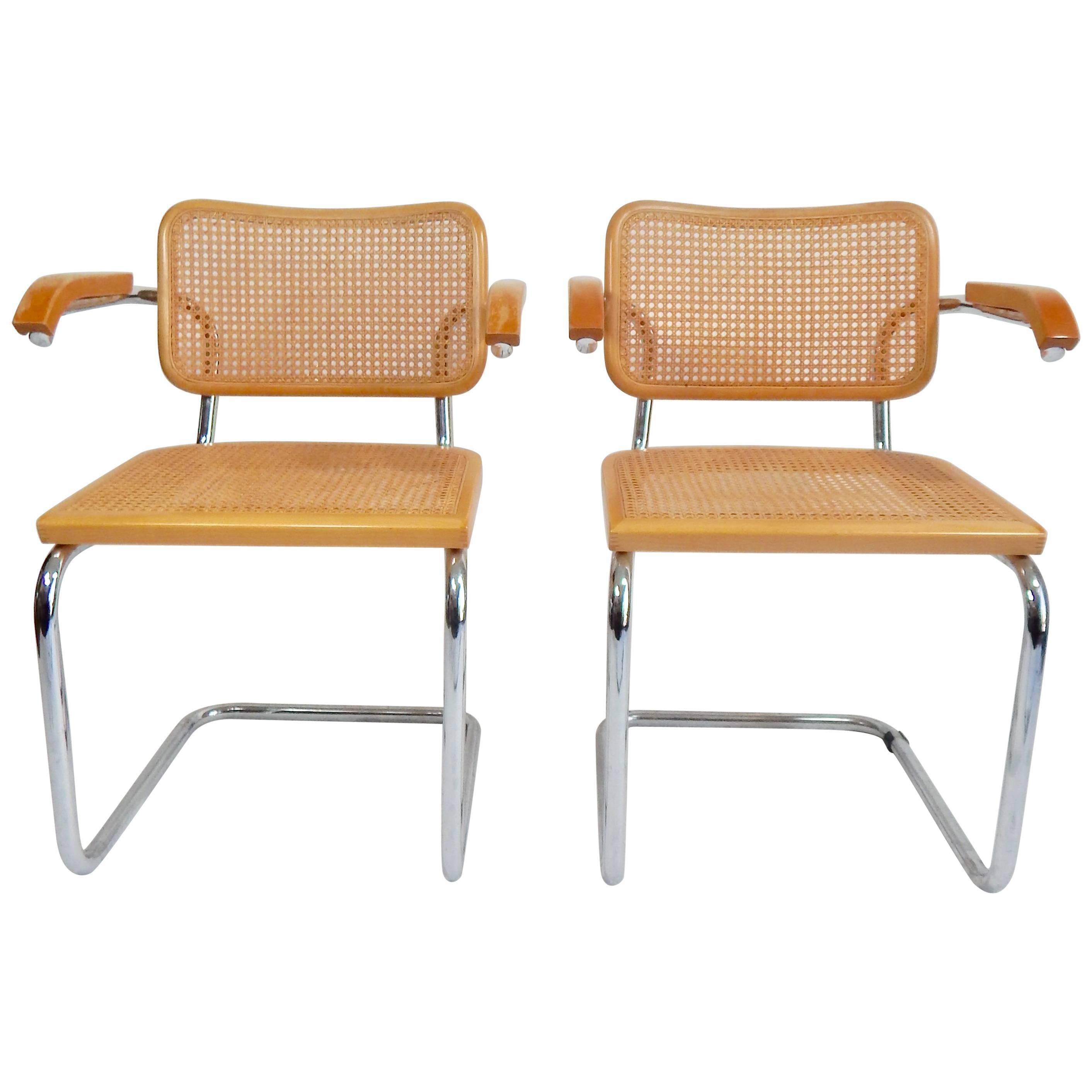 Pair of Marcel Breuer Cesca Chairs, 1970s