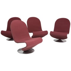 Set of Four Verner Panton 1 2 3 Serie for Fritz Hansen