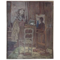 Early 20th Century French Oil on Canvas