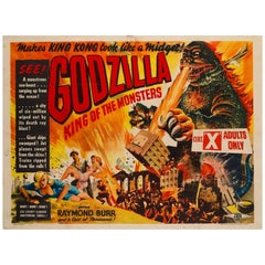 Vintage "Godzilla" UK Film Poster, 1956