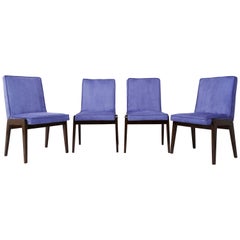 Vintage Set of Four Mid Century Mini Aga Pantone Ultra Violet Chairs, Europe, 1960s