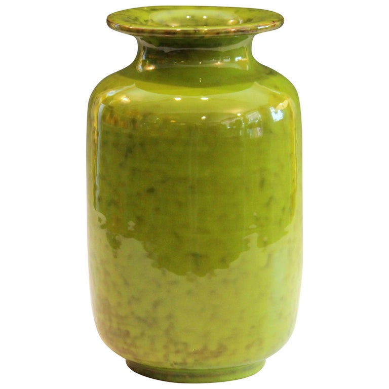 Vintage Italian Art Pottery Bright Kelly Lime Green Italica Ars Raymor