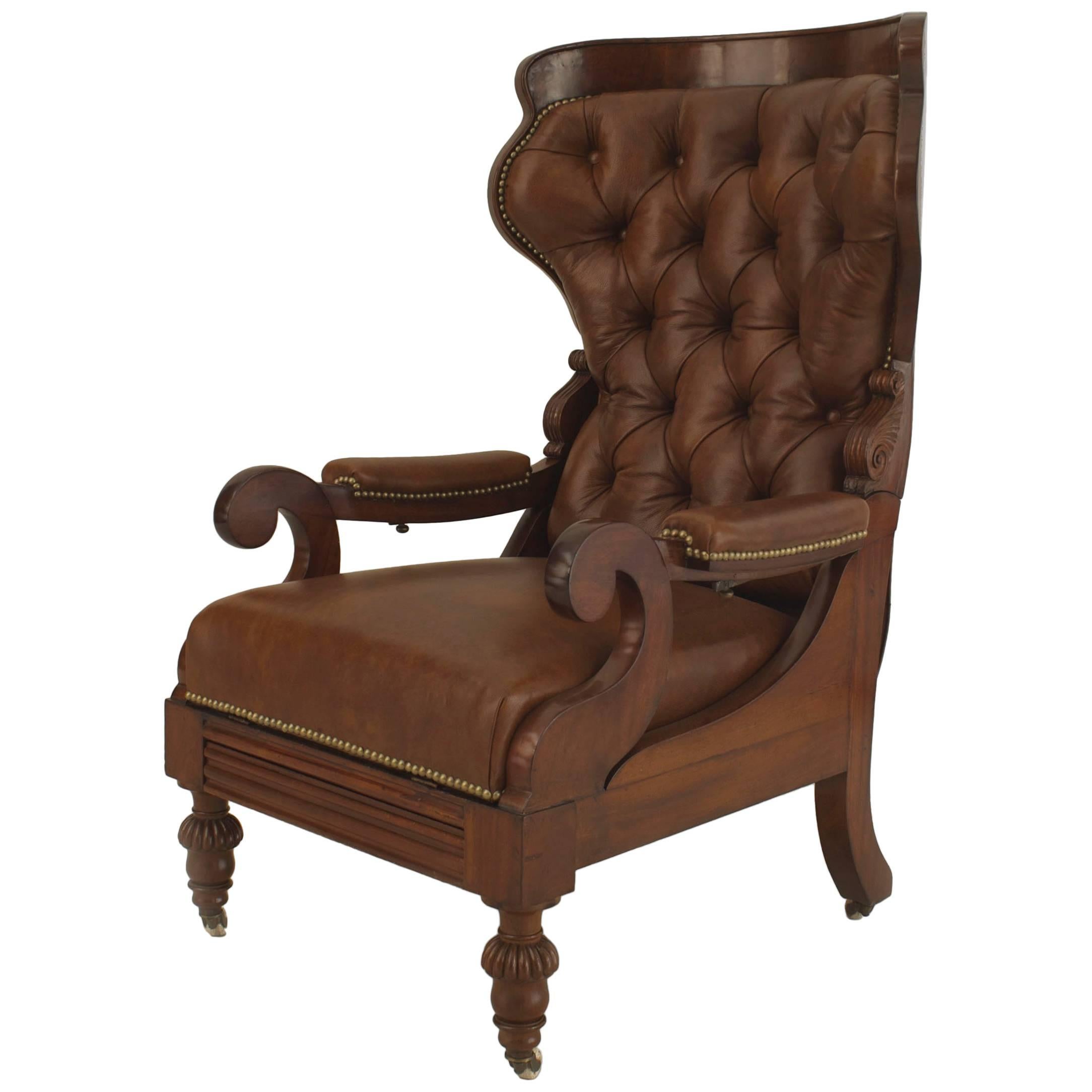 English Victorian Mahogany Arm Chair For Sale