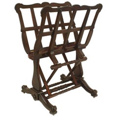 English Victorian Mahogany Portfolio Stand