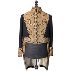 Gold Bullion Embroidered British Diplomatic Tailcoat and French Mannequin
