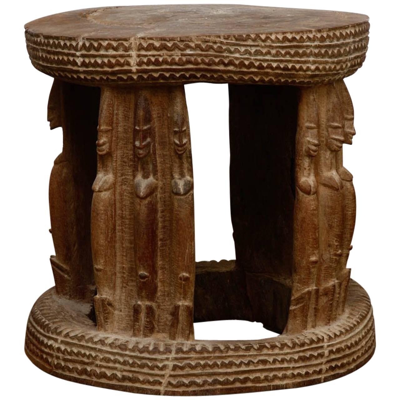 African Carved Stool or Drinks Table