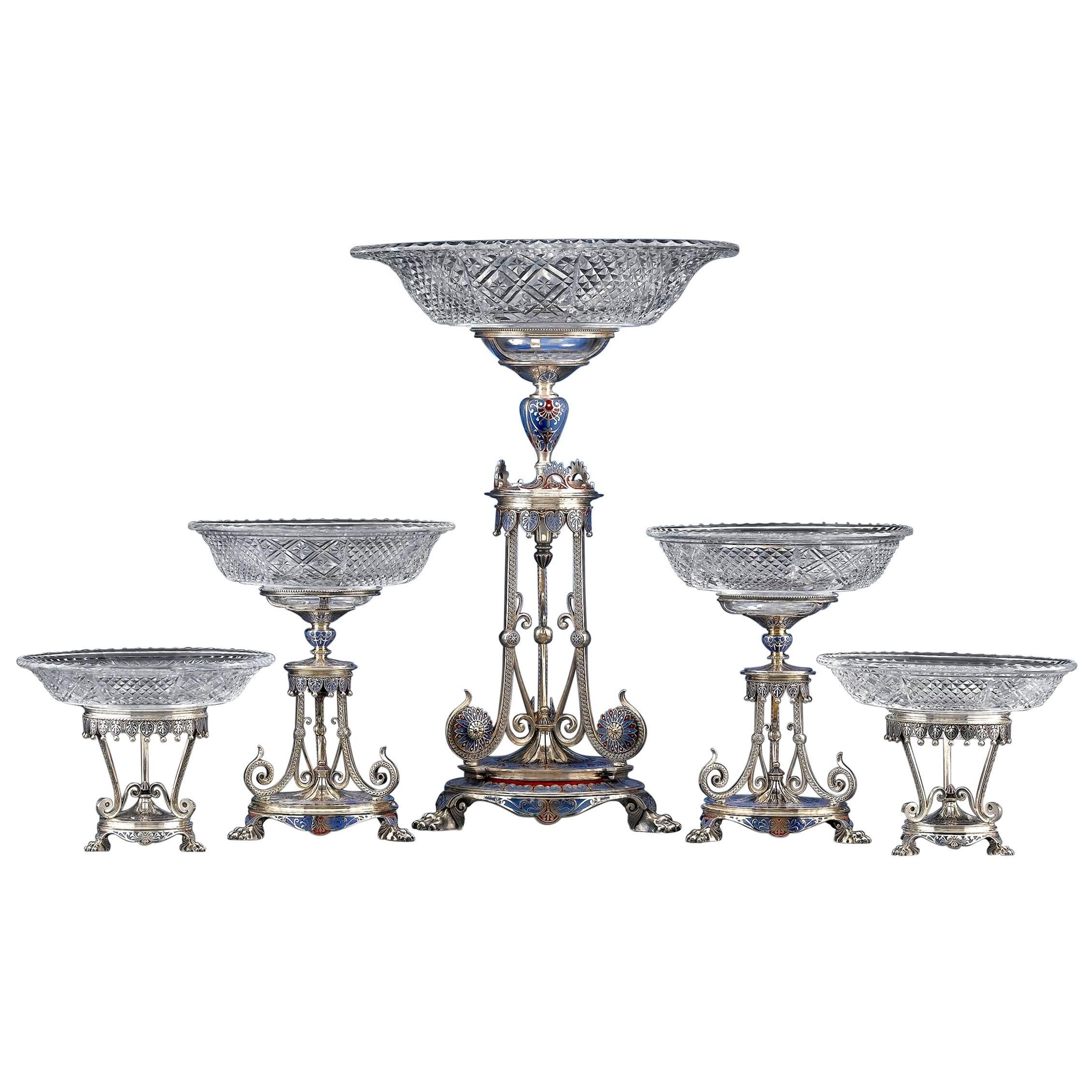 19th Century Elkington Garniture Set