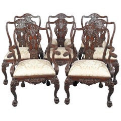 Antique Set of Eight 19th Century English Dining Chairs