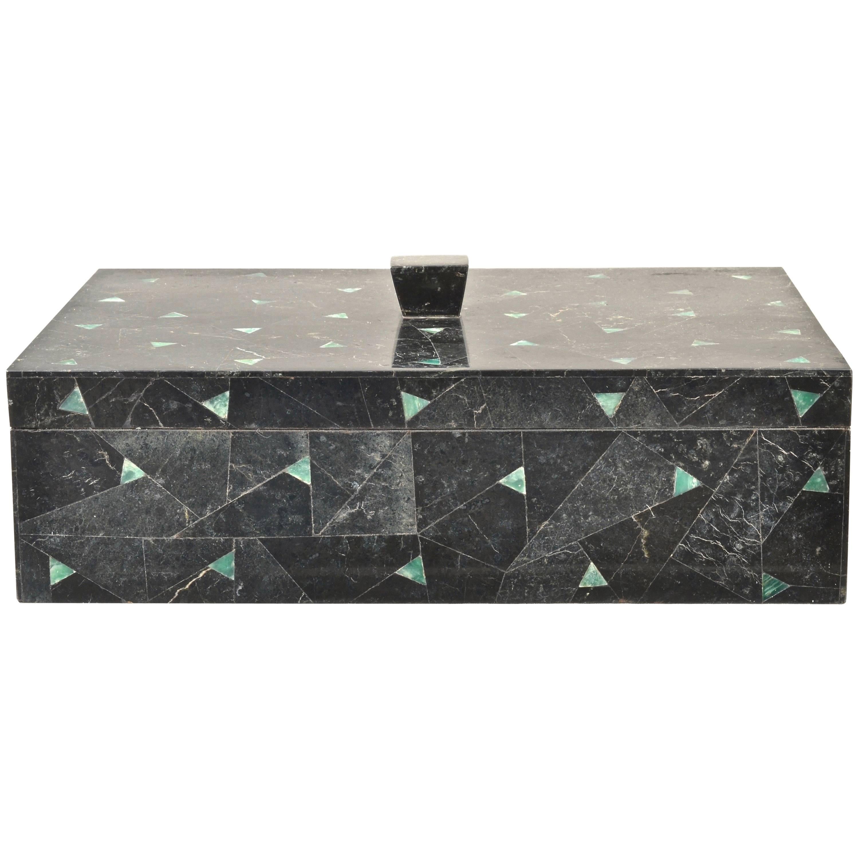 Tessellated Marble Lidded Box