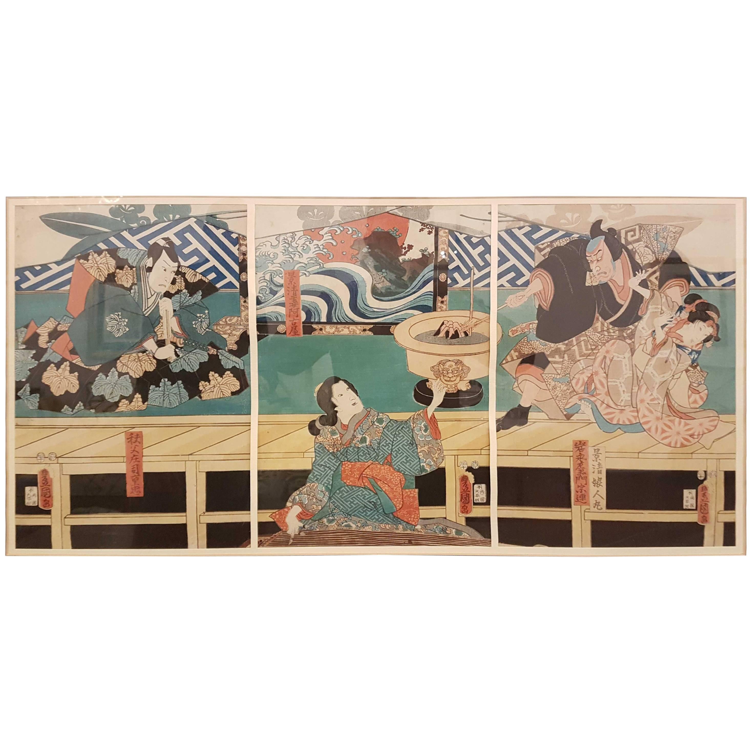 Utagawa Kunisada ‘Toyokuni III’, 1786-1865 Japanese Woodblock Print, 1852