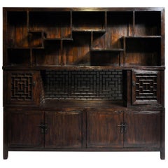 Chinese Lattice Display Cabinet