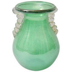  Green Murano Glass Vase