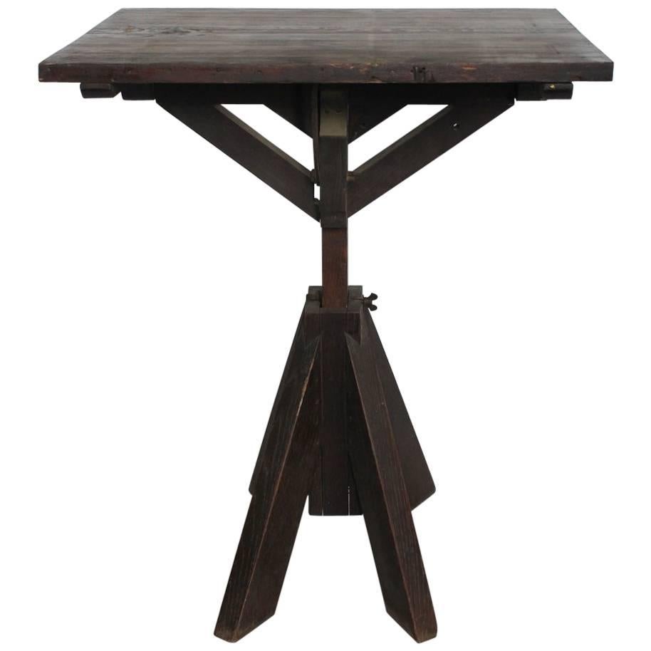 Antique Artist Wood Table For Sale