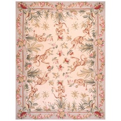 Handwoven French Aubusson with Monkey Motif