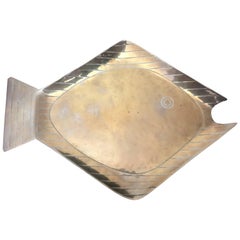 Oswaldo Guayasamin Brass Fish Vide Poche Tray