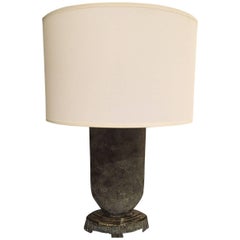 Amerikanische DiPasquale Blaue Keramik-Tischlampe