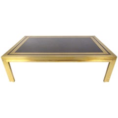 Large Mid-Century Brass Coffee Table Attributed to Mastercraft