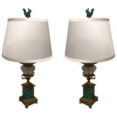 Pair of French Empire Style Mid-19th C. Lamps
