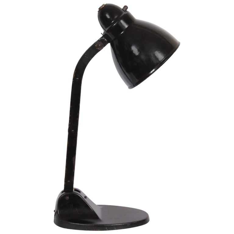 Black Bauhaus Architects Desk Lamp by Viktoria Lampe, circa 1930 For Sale  at 1stDibs