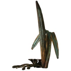 Vintage Robert Lee Morris "Green Leaves Candle Holder" Sculpture