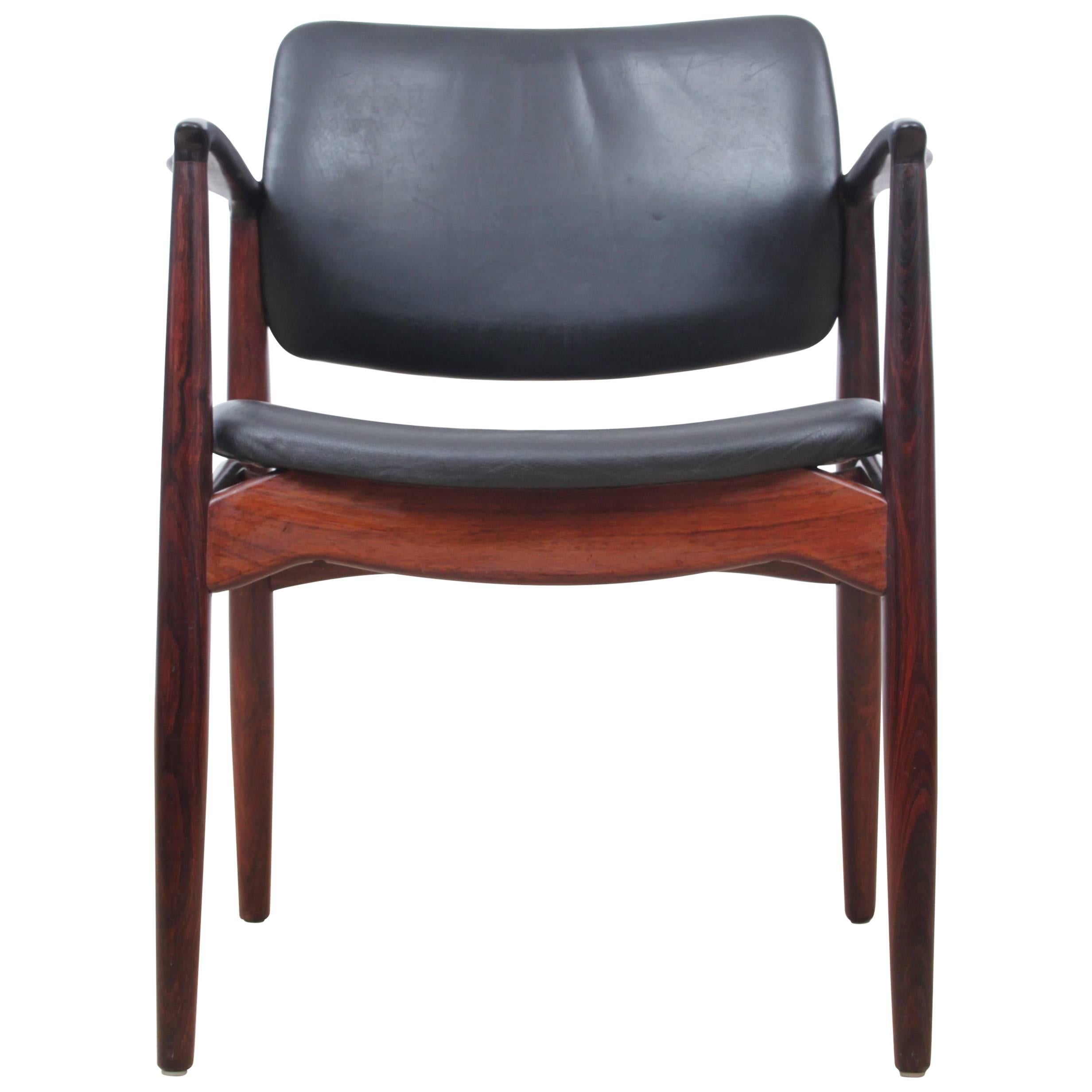 Mid-Century Modern Danish Desk Chair in Rosewood Model 66 by Erik Buck