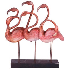 Vintage Flamingo Sculpture