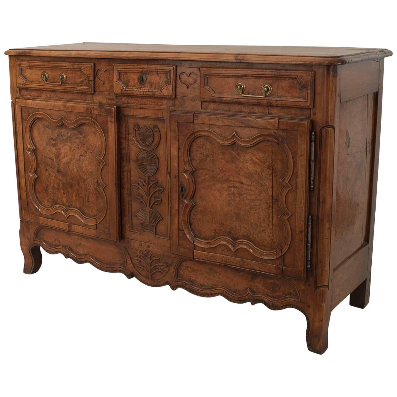 French Provincial Louis XV Walnut Commode For Sale