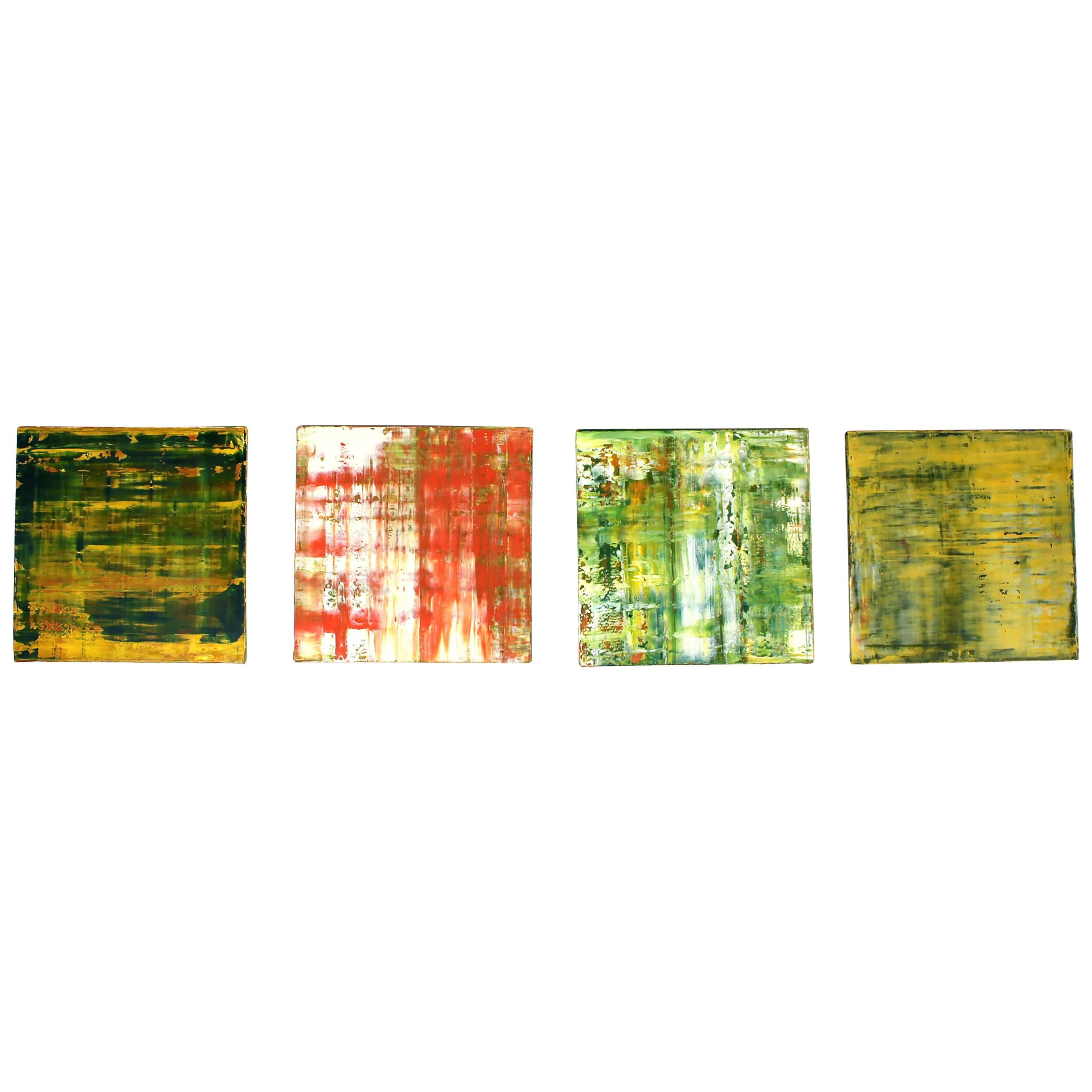 Suite of Four Abstract Color Field Oil Paintings by Douglas Leon Cartmel