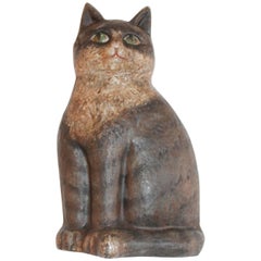 Hubley Cat Painted Cast Iron Door Stop